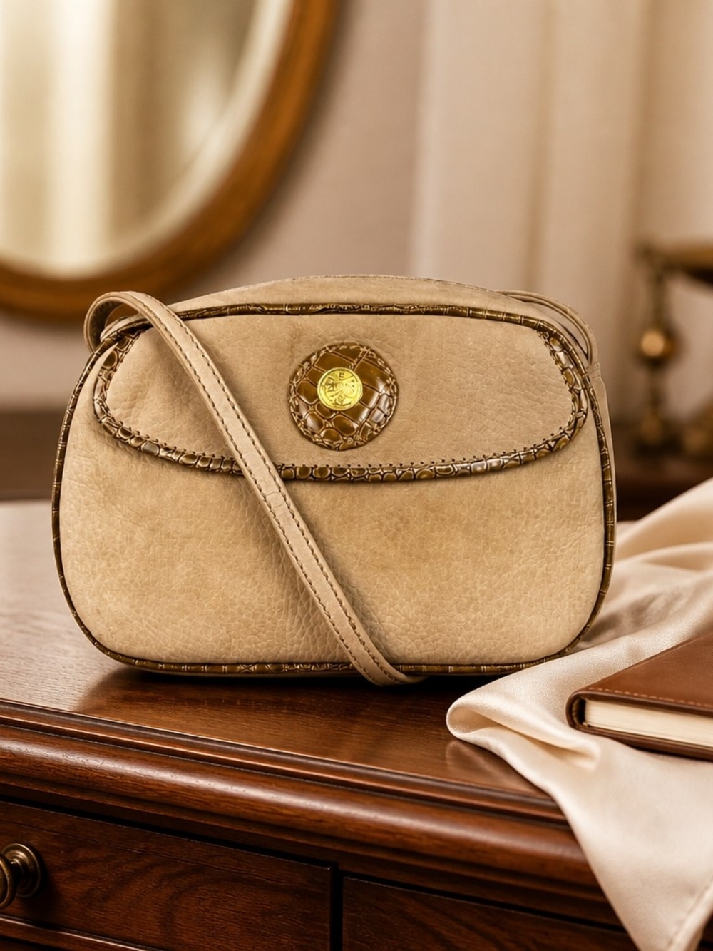 Fendi Vintage Brown Janus Crossbody Bag - Picture 1 of 6